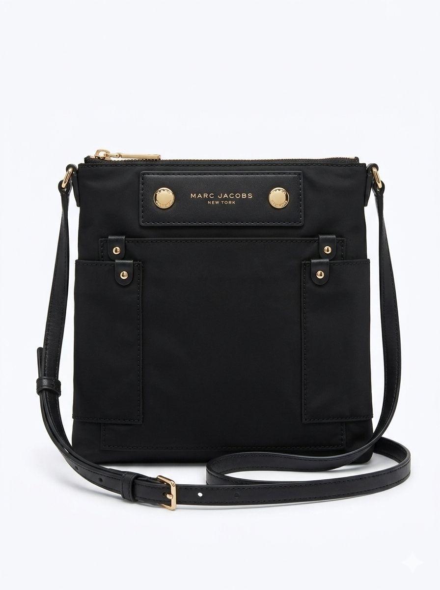 Marc Jacobs cartera plana color negro