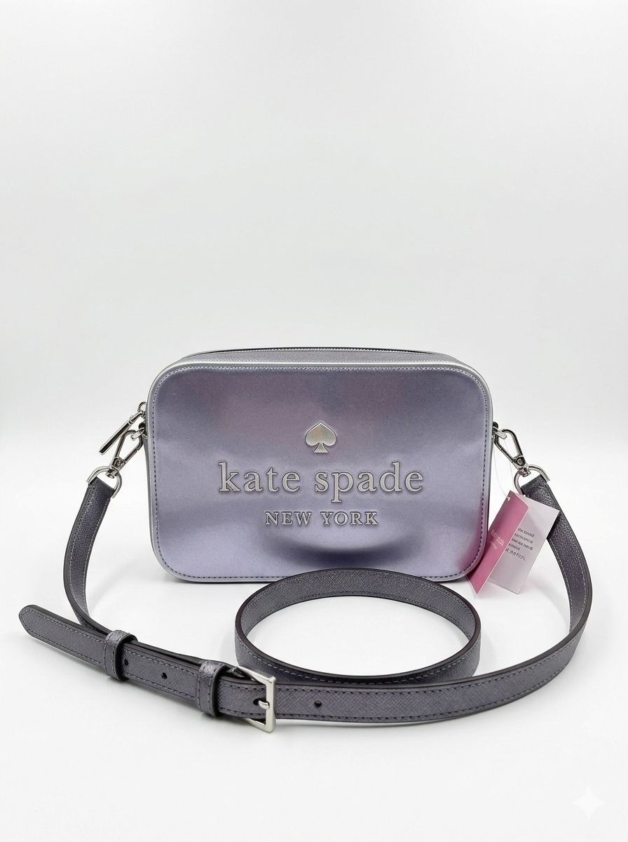 Kate Spade cartera morada brillante
