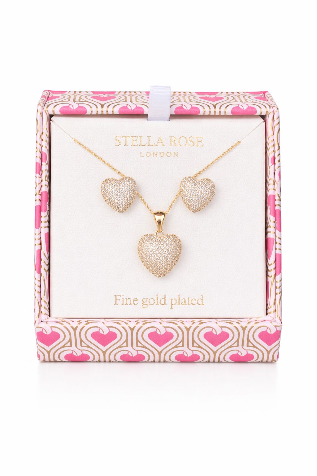 Stella Rose Set Heart Crystal Gold