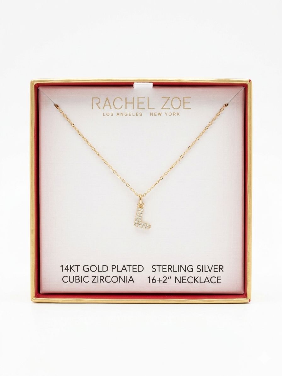 Rachel Zoe Collar Initial L Gold Elegance