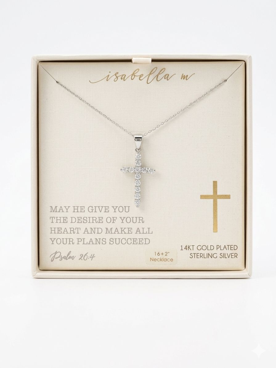 Isabella Collar Faith Cross Gold Elegance