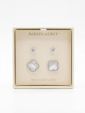 Parker & Grey Aretes Clover Classic Silver