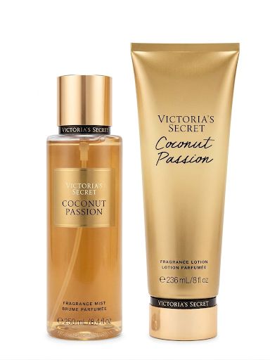 Victoria's Secret Set Coconut Passion Body Splash + Cream