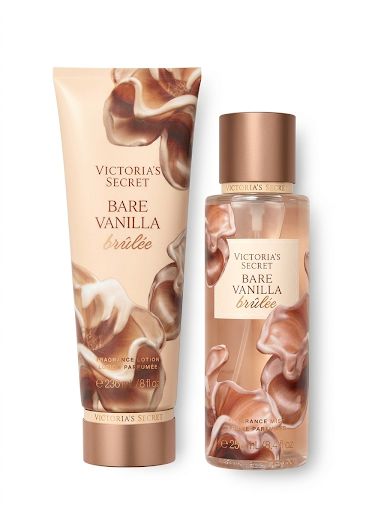 Victoria's Secret Set Bare Vainilla Brulee Body Splash + Cream